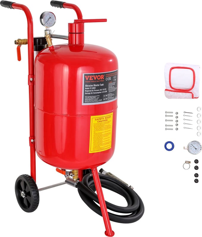 VEVOR Polijstmachine 40L Sandblaster Sandblasting Blaster Bead Garage Grit Factory Direct Good