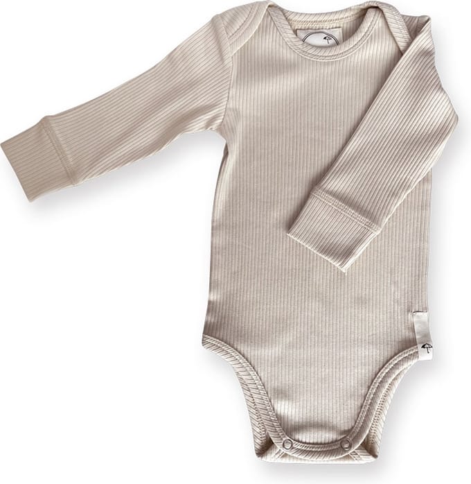 Saga Copenhagen - Romper Lange Mouw - Rib - Organic Cotton - Rainy Day - Size 62/68