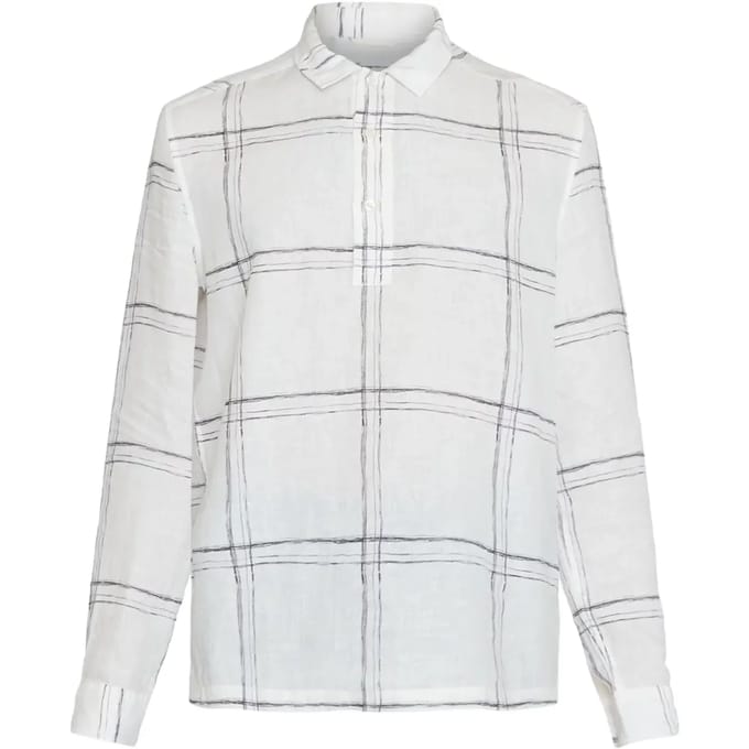 Shirt met lange mouwen KnowledgeCotton Apparel Loose linen printed