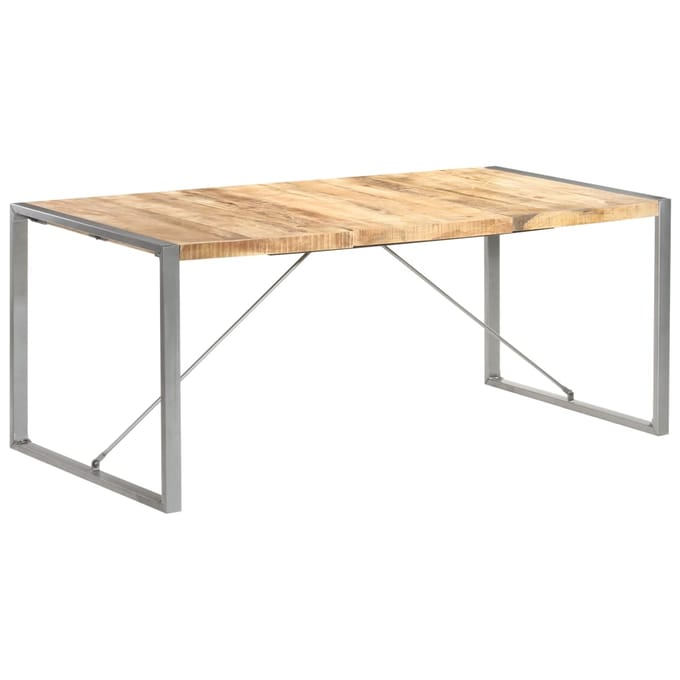 vidaXL - Eettafel - 180x90x75 - cm - massief - ruw - mangohout
