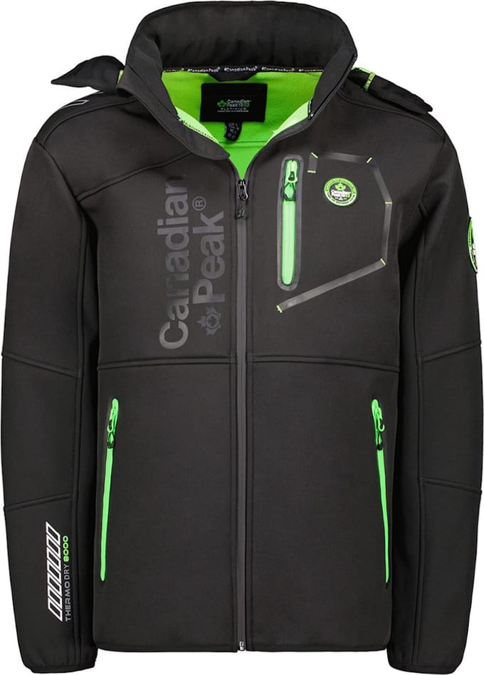 Canadian Peak Heren Softshell Jas Met Afneembare Capuchon - S