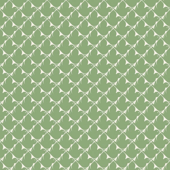 Boråstapeter Vliesbehang 4845 - New Heritage - Dieren Groen - 53cm x 10.05m