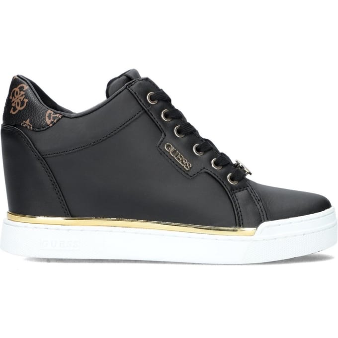 Guess Faster2 Hoge sneakers - Leren Sneaker - Dames - Zwart - Maat 39