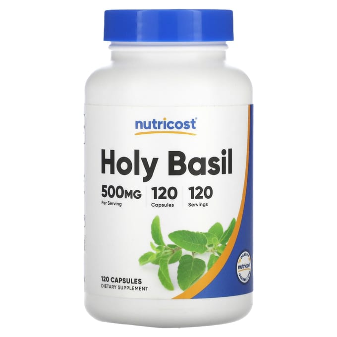 Nutricost, Basilic sacré, 500 mg, 120 capsules