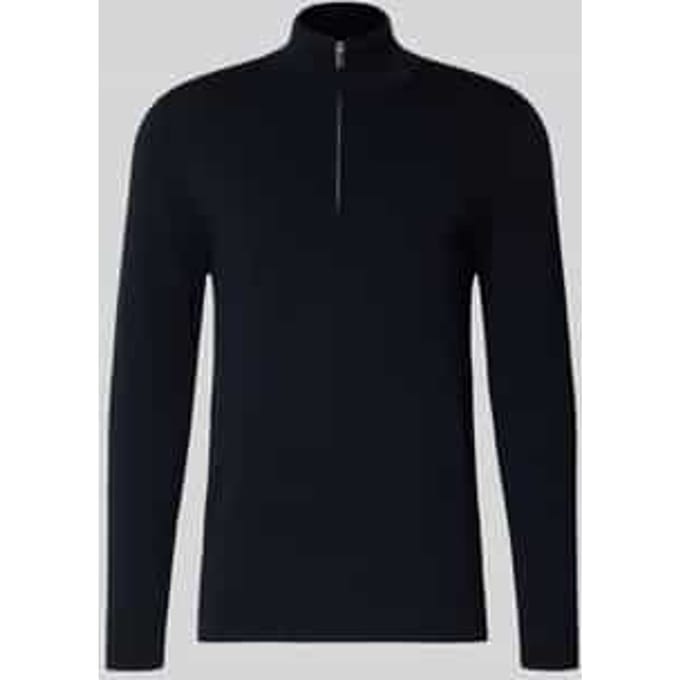 Profuomo Half Zip Pullover Luxury Donkerblauw (navy) - Maat S - Heren - Quarter zip
