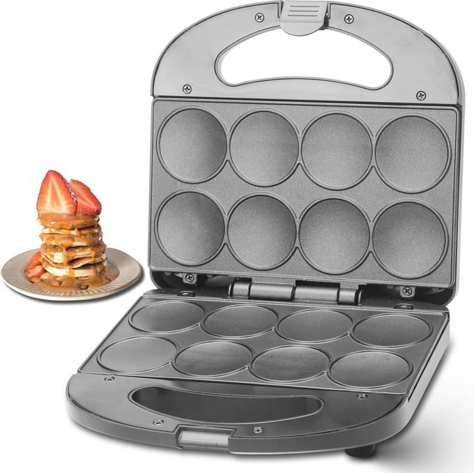 Mini Pannenkoekenmachine voor Kleine Pannenkoeken - Ideaal voor Ontbijt en Snacks