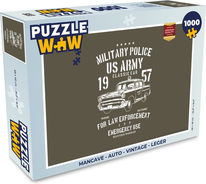 Puzzel Mancave - Auto - Vintage - Leger - Legpuzzel - Puzzel 1000 stukjes volwassenen