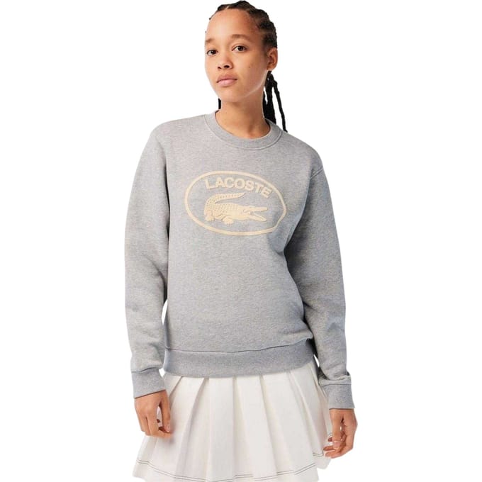 Lacoste Dames/Dames Biologisch Katoenen Los Fit Sweatshirt (Grijs)