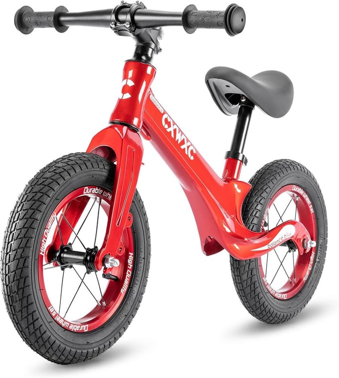 Loopfiets met Magnesiumframe en Verstelbaar Zadel - 12 Inch Wielen voor Kinderen vanaf 2 Jaar