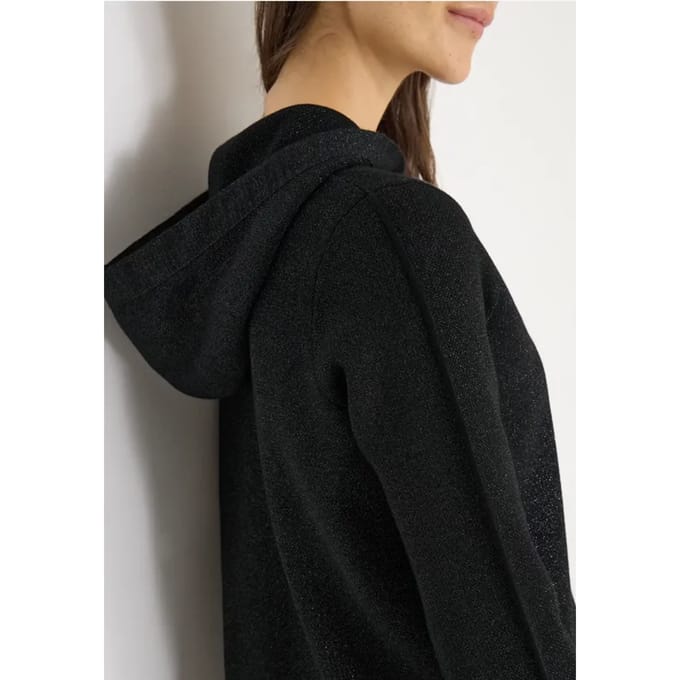 Jacquard hoodie met glitter