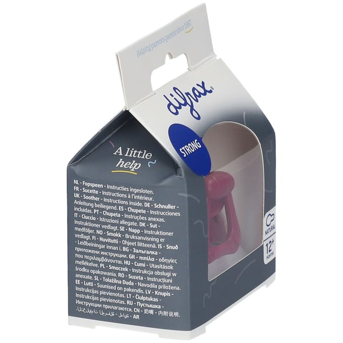 Difrax Fopspeen - Natural - 12+ maanden - Siliconen - Wildberry - 1 stuk