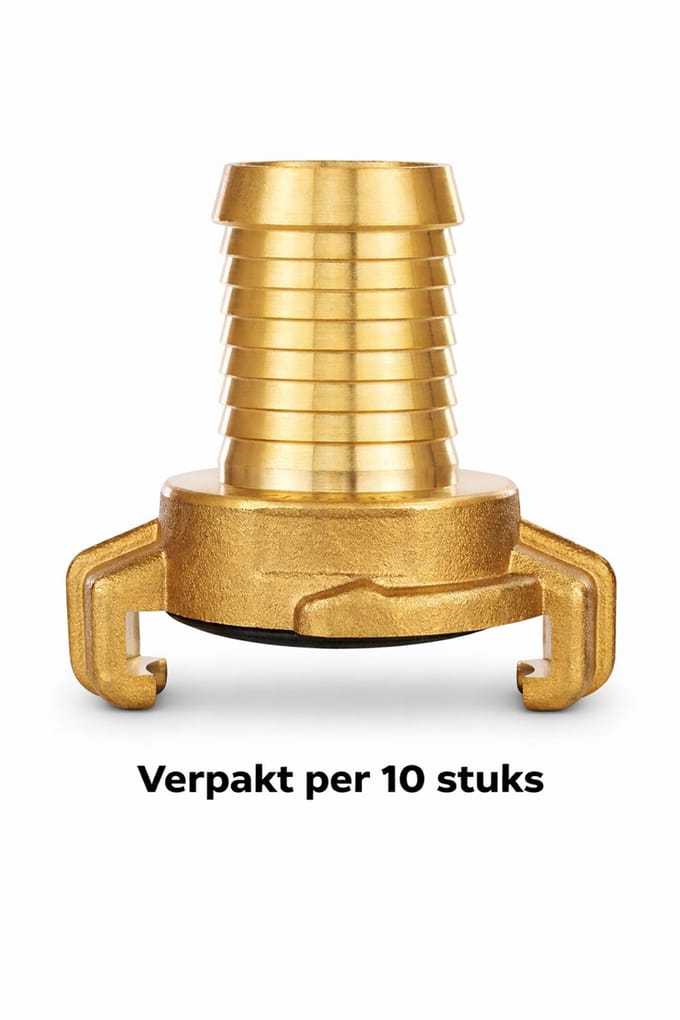 Geka koppeling 1" (=25mm) slangtule - verpakt per 10 stuks - messing snelkoppeling