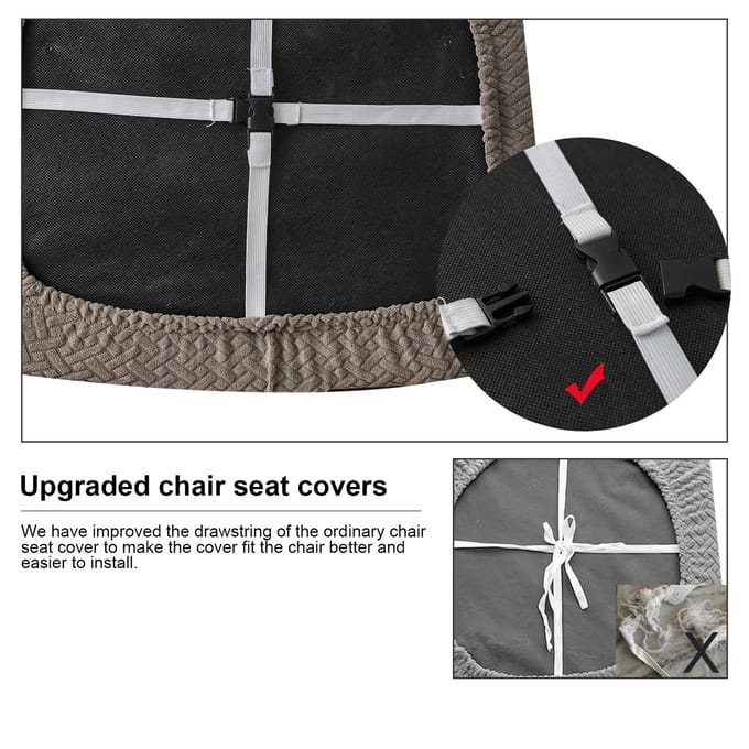 Waterdichte Anti-vuil stoelkussenhoes Elastische Stoelhoes Eenvoudig Zacht Comfortabele Stoelzitting beschermhoes 1pc black
