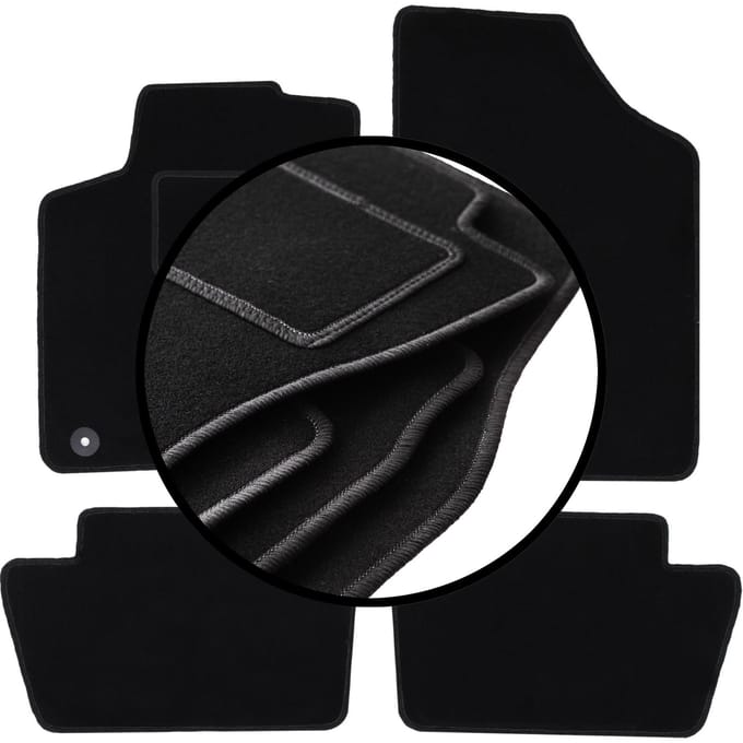 Complete set veloursmatten voor: Peugeot 307 hatchback, stationwagen, SW (2001-2009)