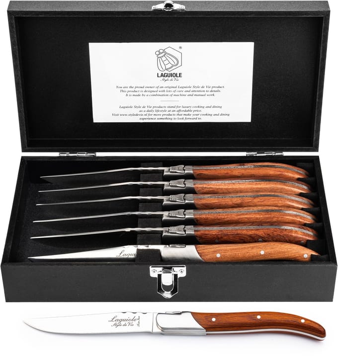 Laguiole Style de Vie Steakmessen Luxury Line - 6-delig - Rose
