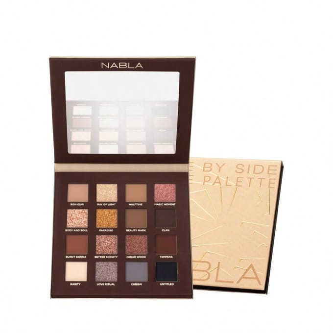 Side By Side Palette Nude 12.2 g – Eyeshadow Palette, Highly Pigmented, For Makeup Artists, Nude, Suitable For Daily Makeup Routine