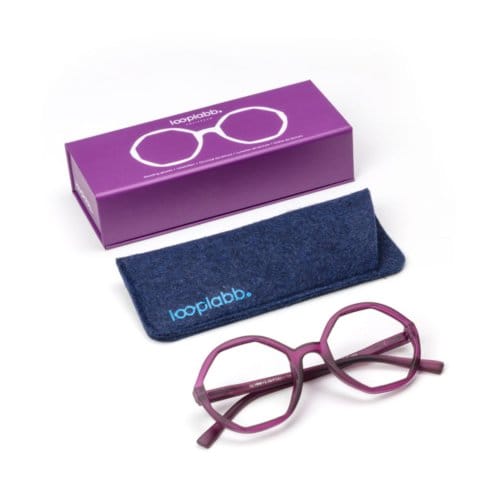 Looplabb leesbril sterkte +1,50 model lolita diep paars
