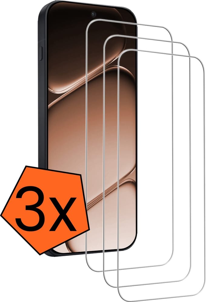 Screenprotector - 3 Stuks - Geschikt voor OnePlus 15R - Extra Sterk - Gehard Glas - Beschermglas - Tempered Glass - Screen Protector