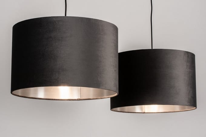 Lumidora Hanglamp 30928 - CHARLOTTE - 2 Lichts - E27 - Grijs - Zilvergrijs - Metaal