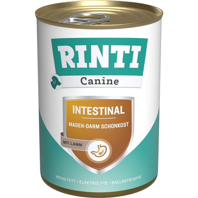 12x400g RINTI Canine Intestinal met Lam hondenvoer nat