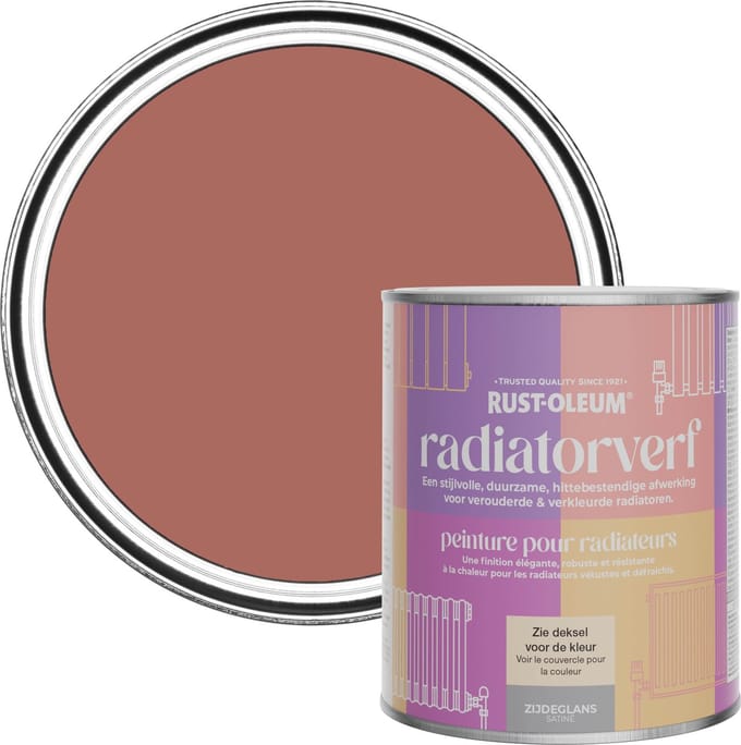 Rust-Oleum Rood Radiatorverf Zijdeglans - Zalm 750ml