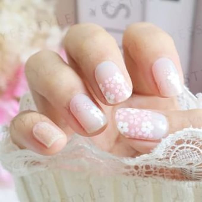 Lunacaca - Sakura Cloud Dance Nail Art Stickers 24 pcs