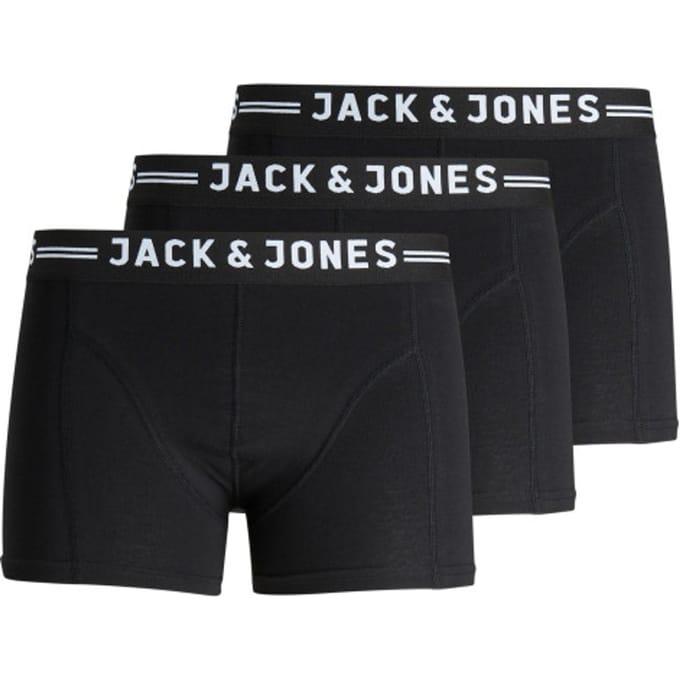Jack & Jones Boxers - SENSE TRUNKS 3-PACK - S tot XXL - voor Mannen - zwart