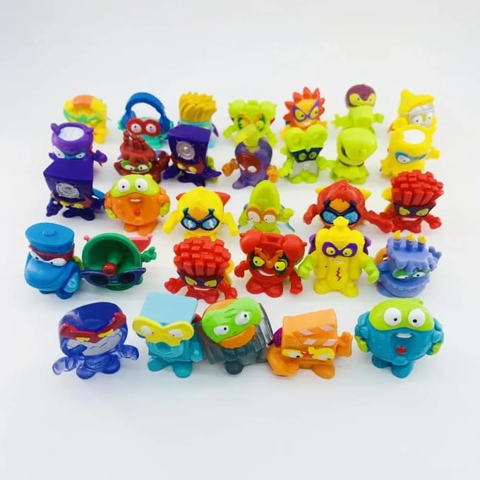 6/10 Stuks Superzings Actiefiguren 3CM Superthings Verzamelspeelgoed Model voor Kinderen Cadeau beige