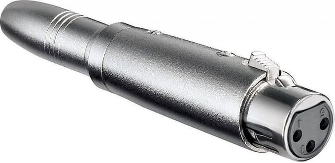 Goobay XLR-koppeling, 3-polig, 1x XLR-contrastekker (3-polige) > 1x 6,35 mm jack-contrastekker