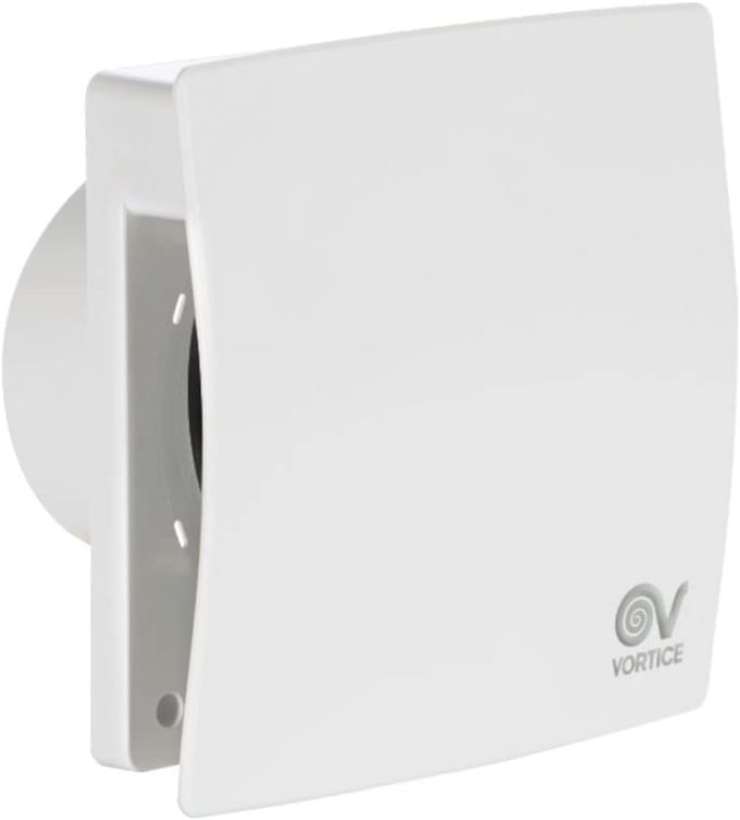 Afzuigventilator - Badkamerventilator - Lucht Verversen - Geluidsarm Ontwerp - Ø100 mm - Wit