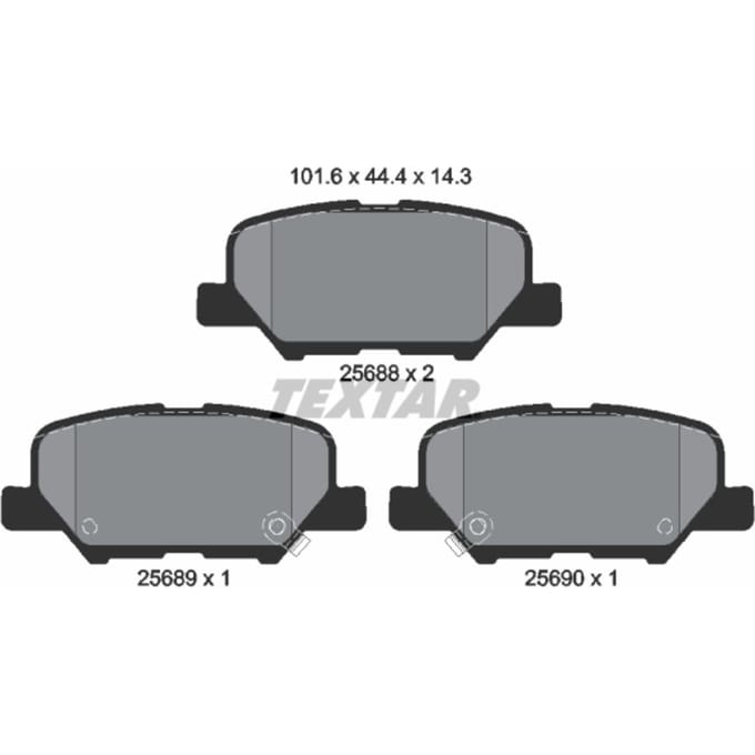 Remblokset TEXTAR 2568801, achter