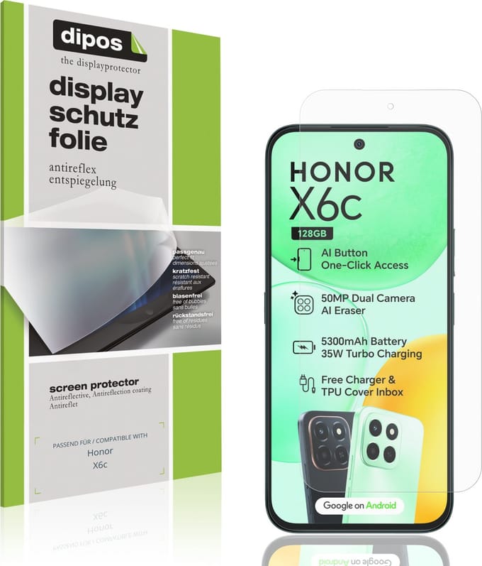 dipos – 4x Matte Beschermfolie geschikt voor Honor X6c | Krasbestendige & antireflecterende Screenprotector Ultra-Thin