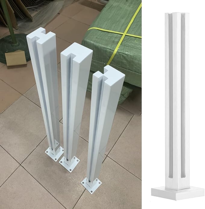 Glasklem RVS - Balustrade Beslag - Veilige Afscheiding - Gladde Afwerking - 10mm Glasdikte - Zilverkleurig