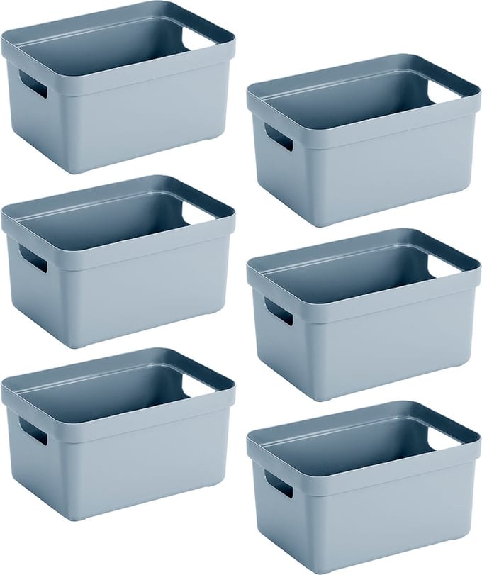 Sunware - Sunware Sigma home set van 6 5L opbergbox - blauw