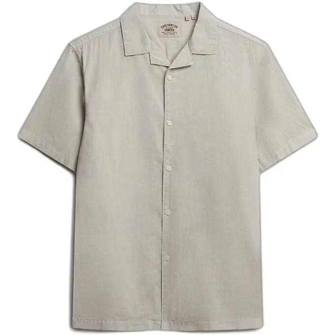 Superdry Cabana Overhemd Met Korte Mouwen Beige L Man