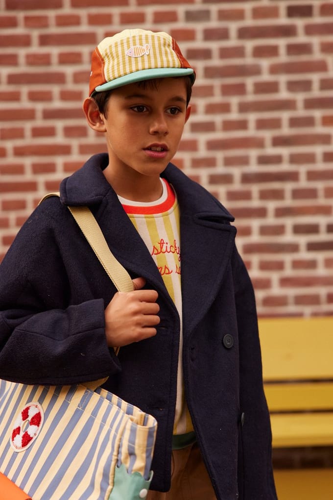 Sticky Lemon - shopper - blauwe walvis + zandgeel