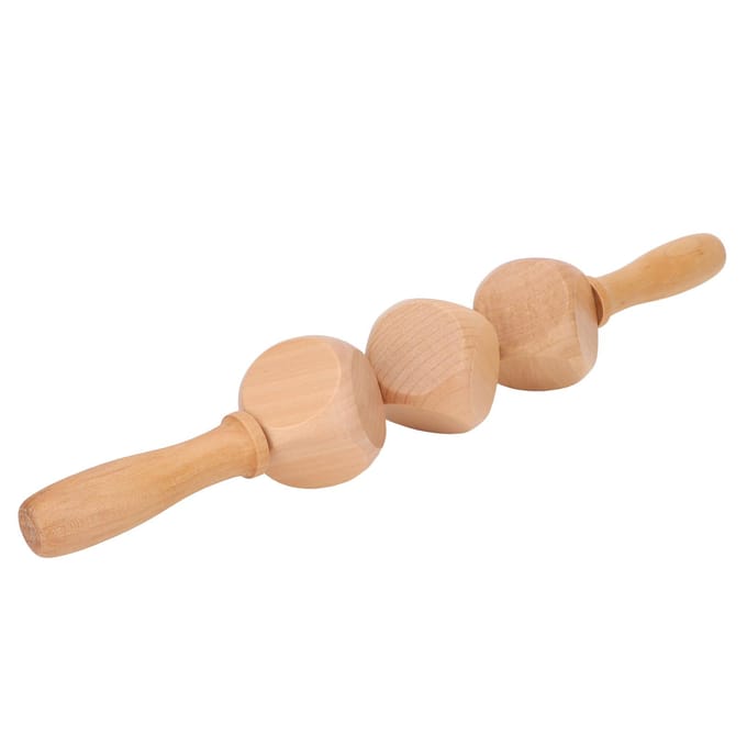 Houten Schraper Roller Stok Handmatige Release Cellulitis Spierontspanning Meridianen Ontstoppen Trigger beige
