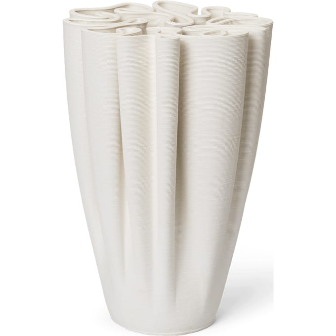 Ferm Living - Dedali vaas - H 25 cm - wit