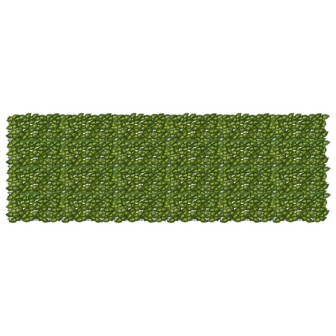 vidaXL - Balkonscherm - met - bladeren - Groen - en - Geel - 300 - x - 100 - cm