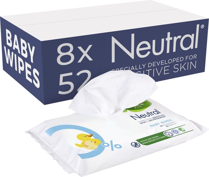 Neutral - Billendoekjes - Parfumvrij - 416 doekjes - Voordeelverpakking