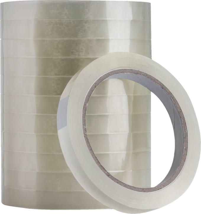 Plakband Quantore 12mmx66m transparant | 144 stuks