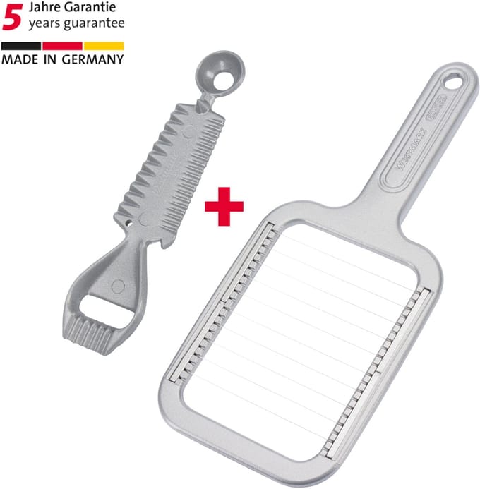 Westmark-set, 2-delig: 1 botermes + 1 multifunctionele garneringsmes, aluminium/roestvrij staal, grijs/zilver, 320022E6