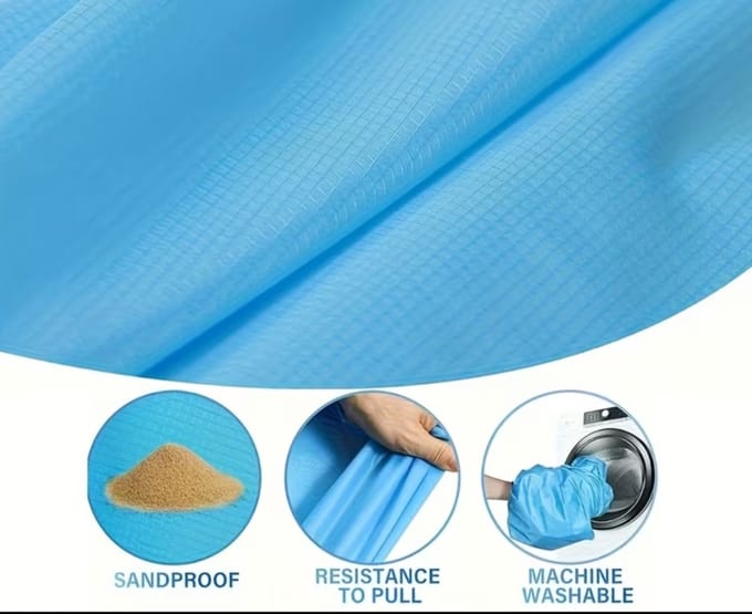 Strandlaken 200x 140 cm groot blauwe kleur