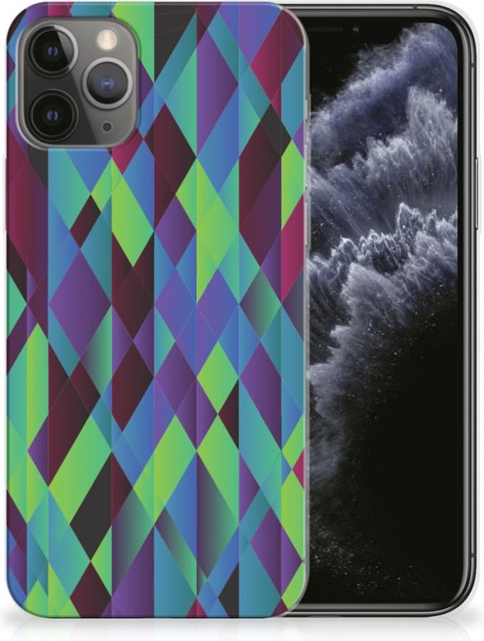 Apple iPhone 11 Pro TPU Hoesje Abstract Green Blue