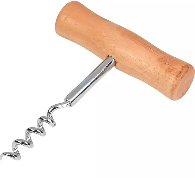 Benson Kurkentrekker met houten greep - Compact en multifunctioneel - 10 cm