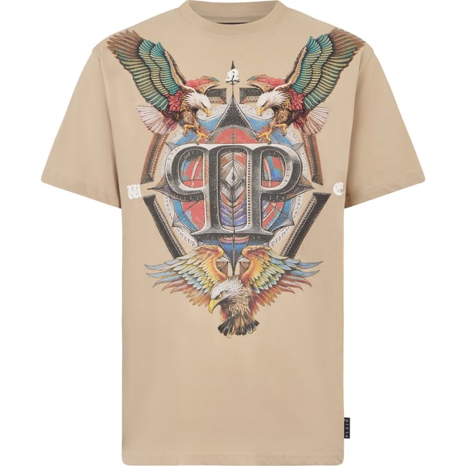 Round Neck T-Shirt Eagle Tattoo