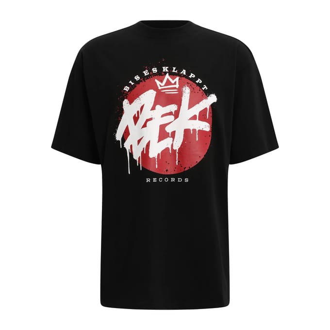 DEF - BEK x DEF Big Logo Heren T-shirt - L - Zwart/Rood