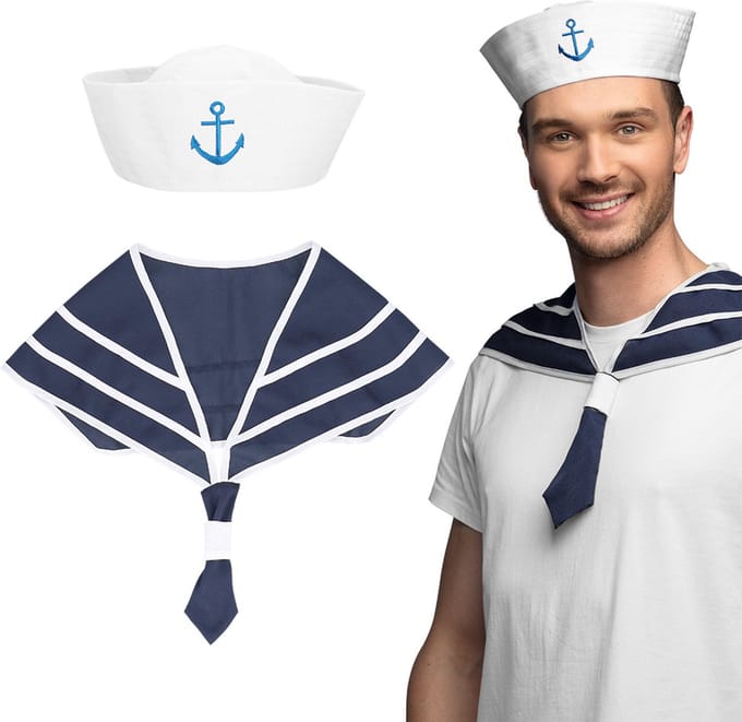 Boland - Set Marine - Volwassenen - Mannen - Matroos - Marine - Accessoirset - Carnaval - Themafeest