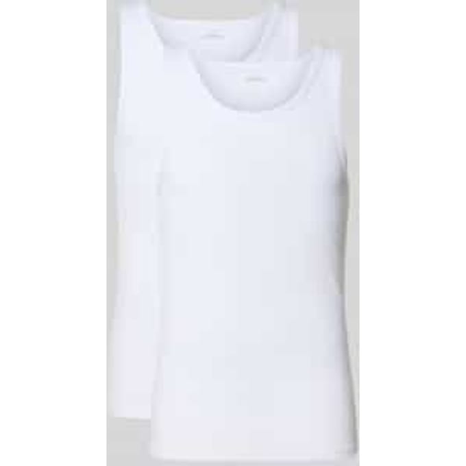 Tanktop in riblook met ronde hals