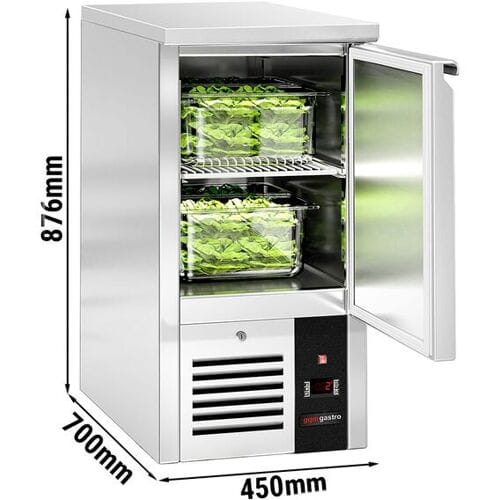 GGM Gastro Kühltisch PREMIUM - 450x700mm - 1 Tür Zilver